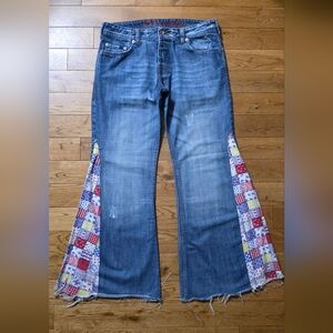Patchwork Flare Women's Jeans